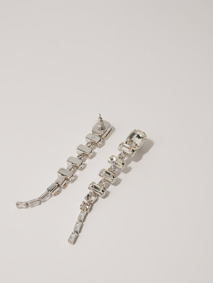 Orecchini con strass a cascata