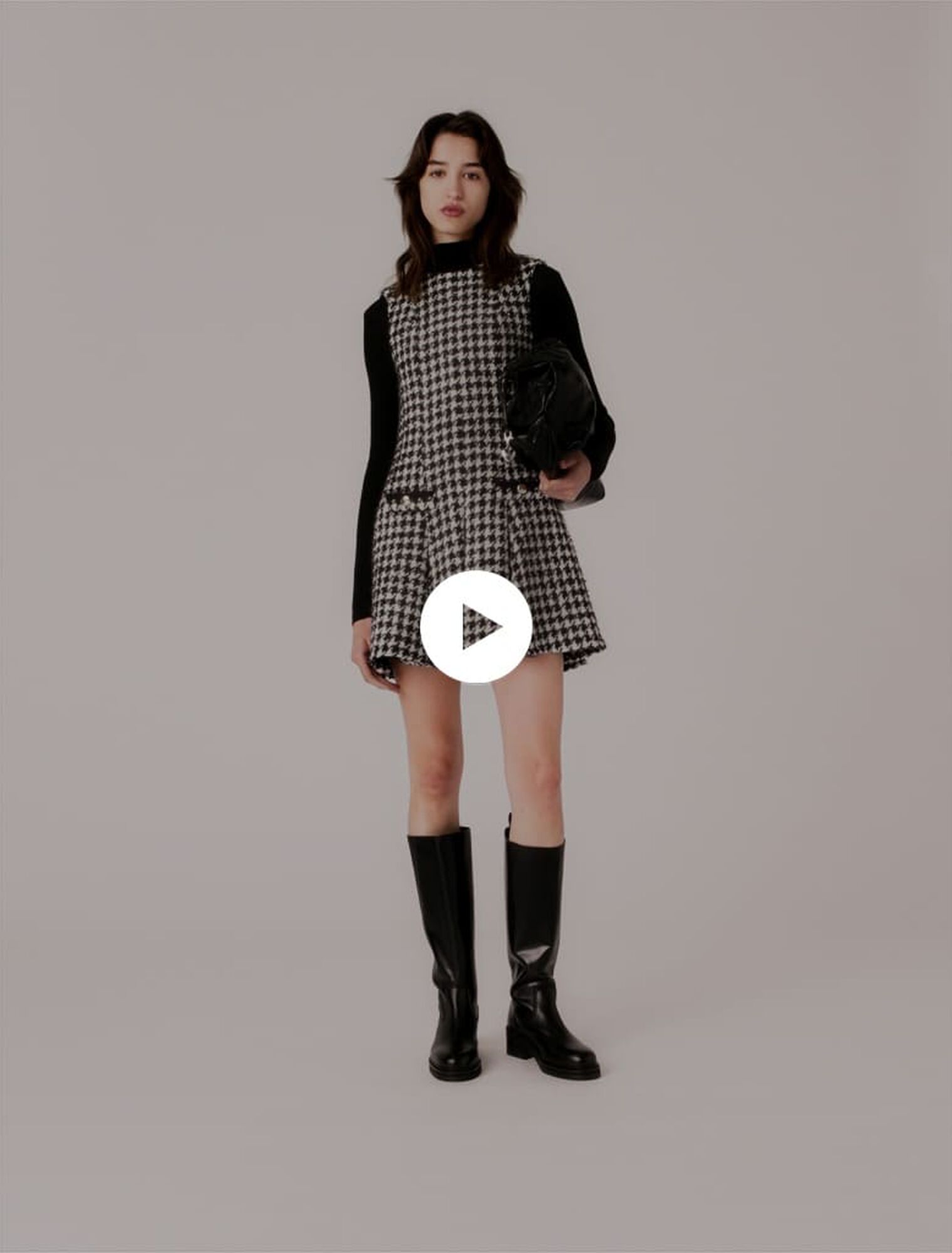 Abito svasato in tweed