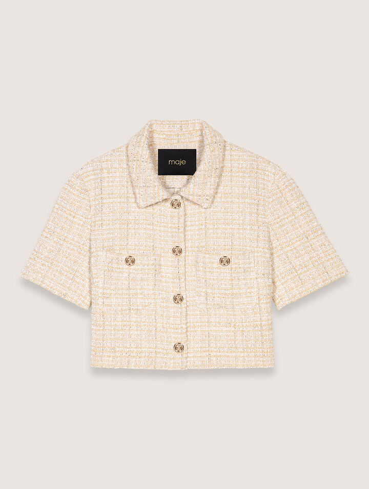 Giacca corta in tweed