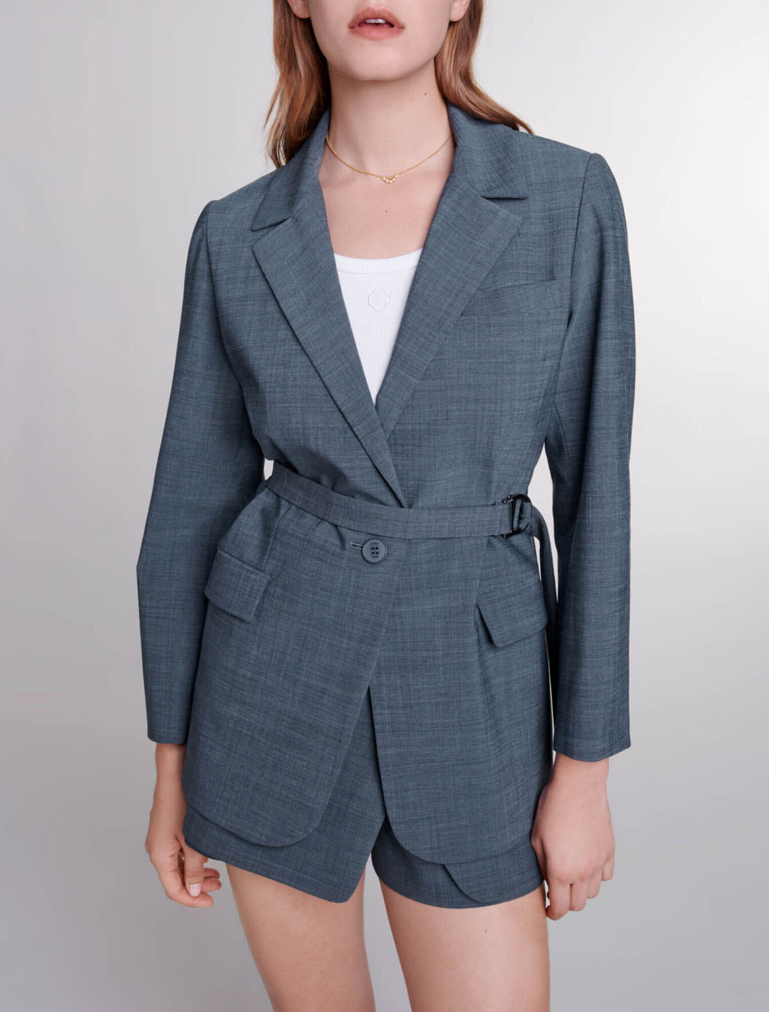 Giacca da tailleur con cintura
