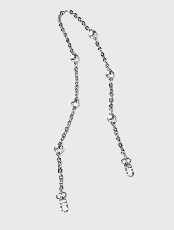 Tracolla a catena corta con strass