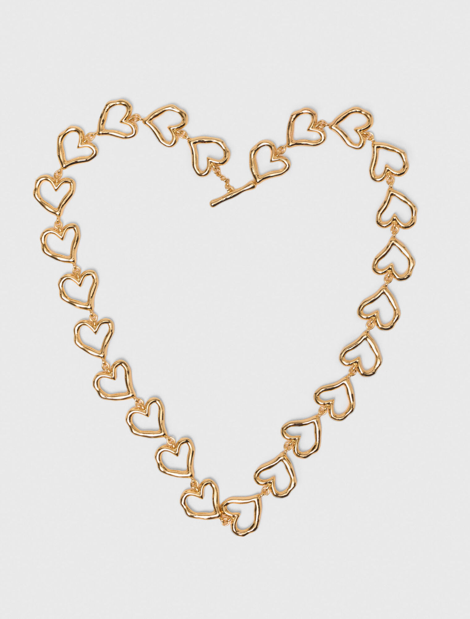 Collana cuore in ottone dorato