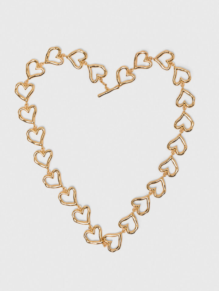 Collana cuore in ottone dorato