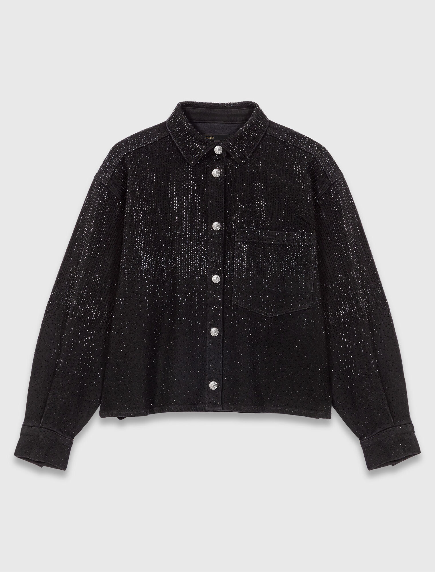 Camicia in denim con strass