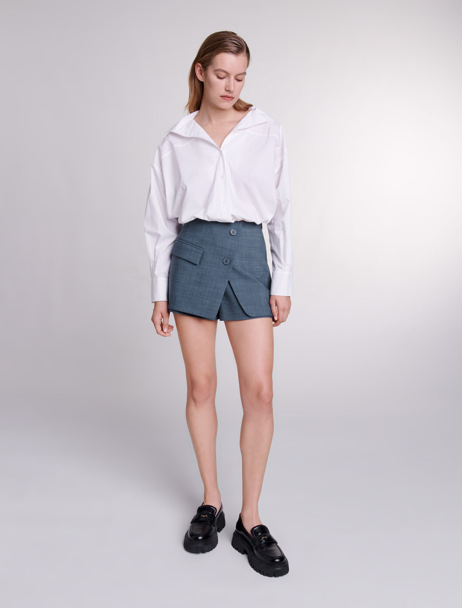 Camicia corta in cotone