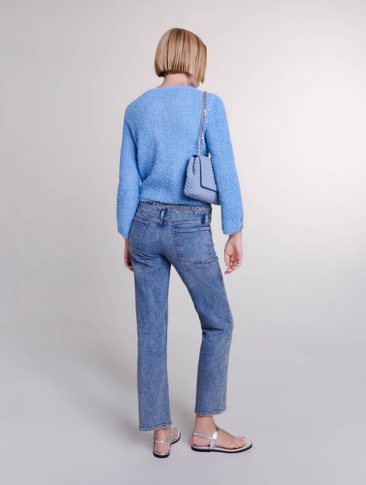 Cardigan in maglia con lustrini