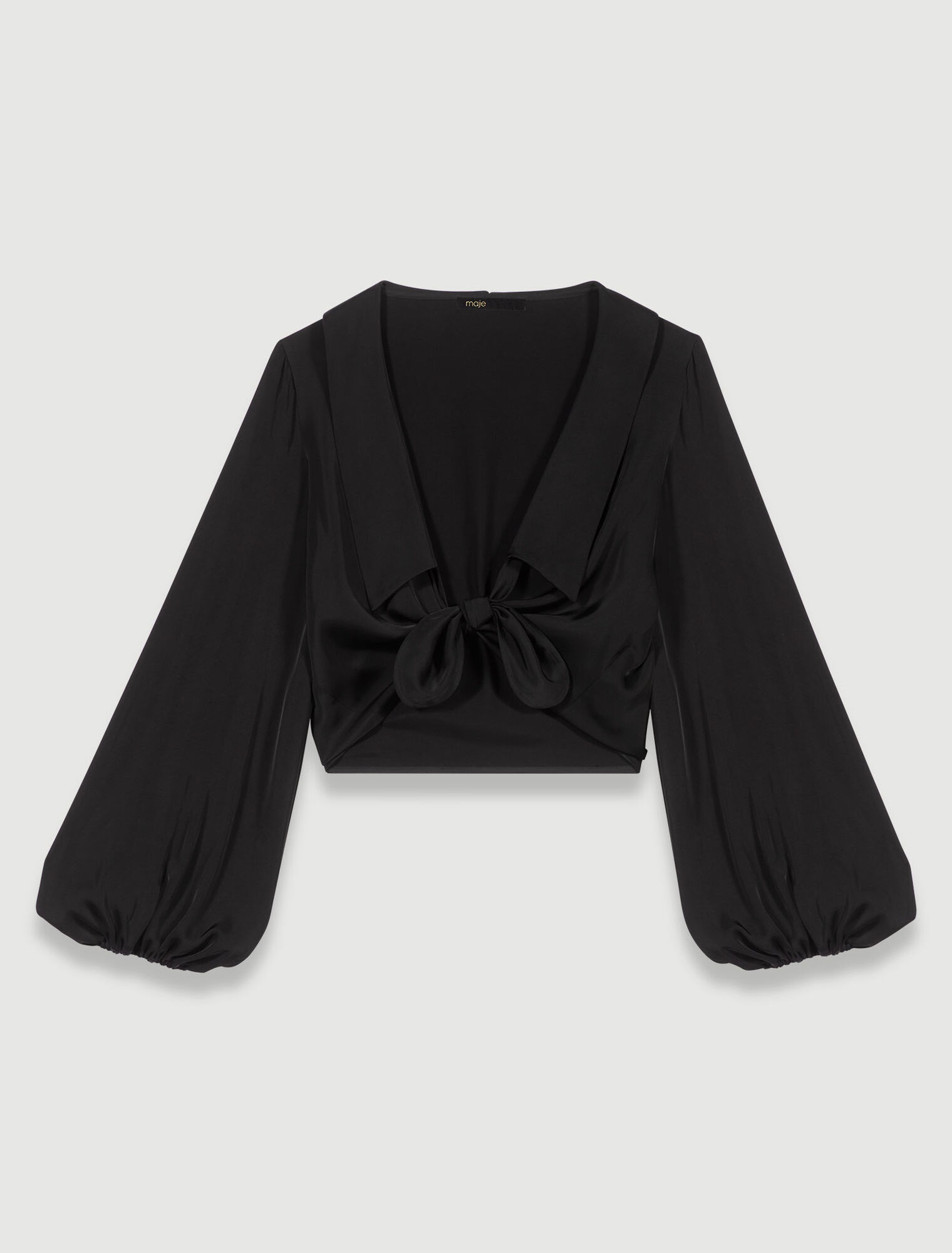 Camicia satinata annodata
