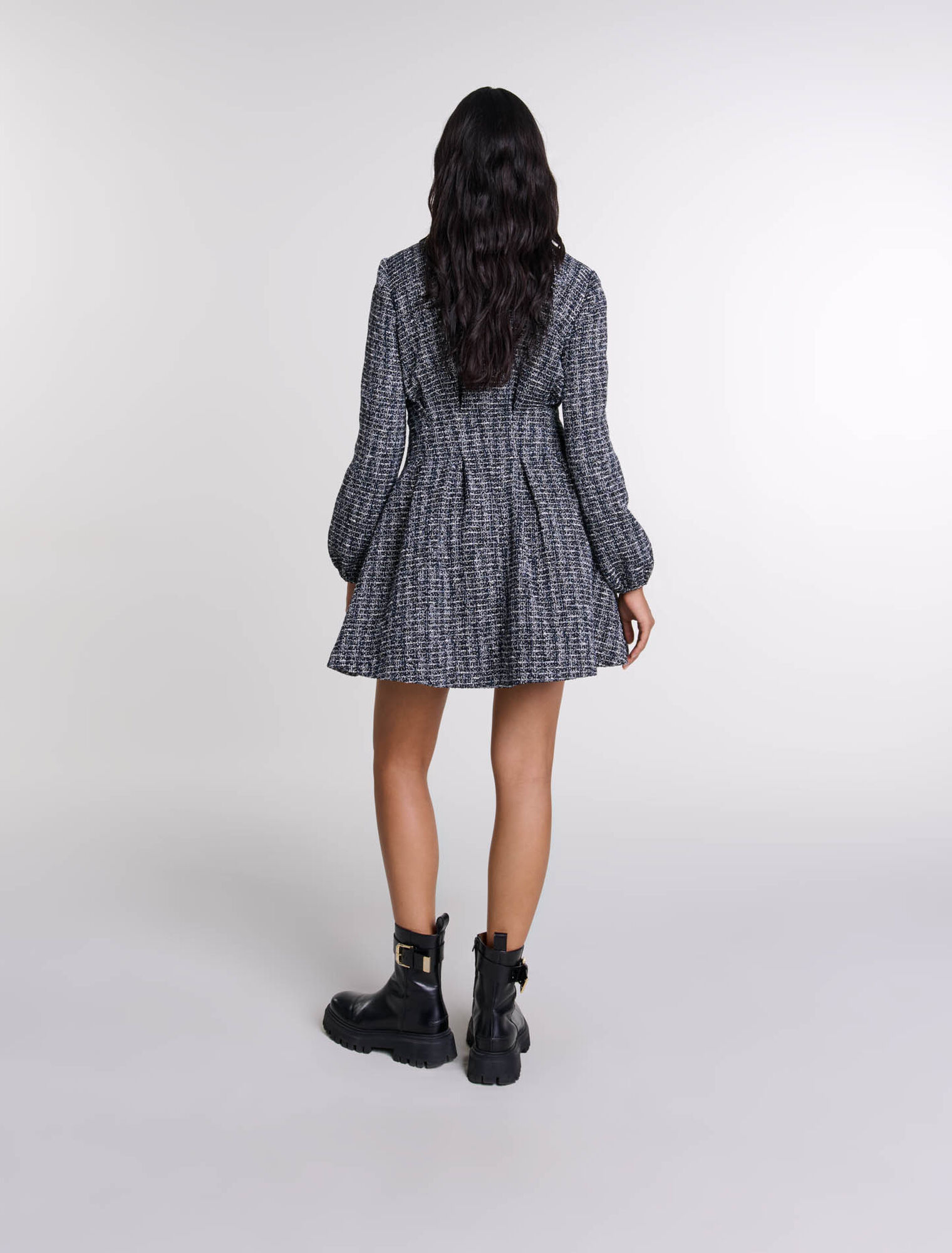 Abito corto in tweed