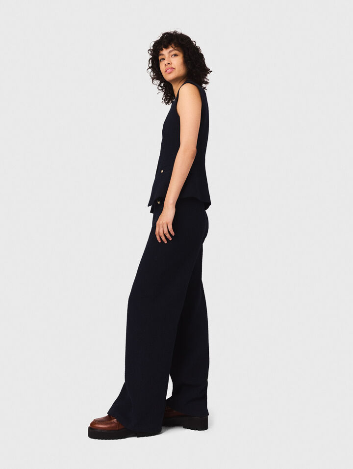 Pantaloni dritti in tweed