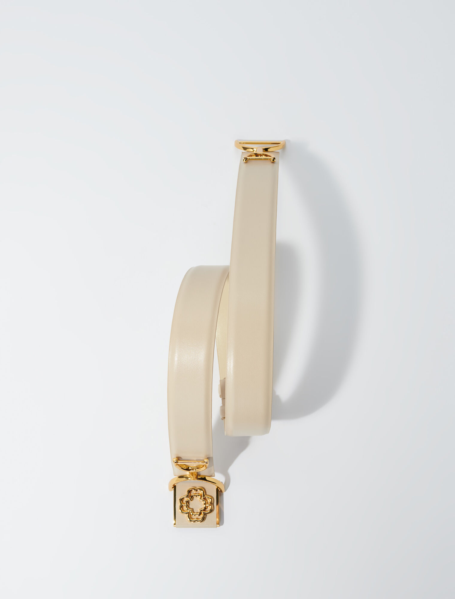 Cintura in pelle liscia Clover