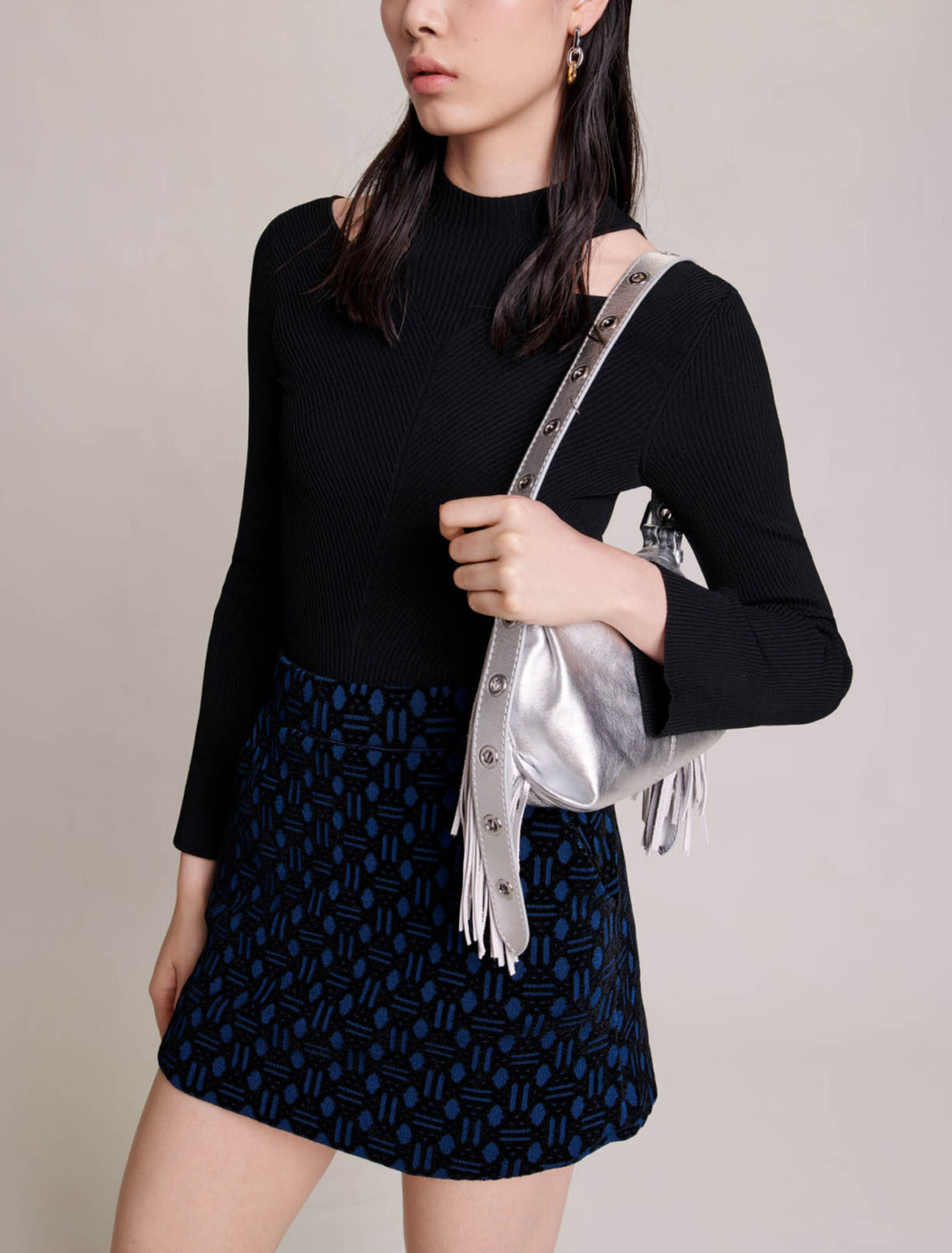 Shorts in velluto jacquard