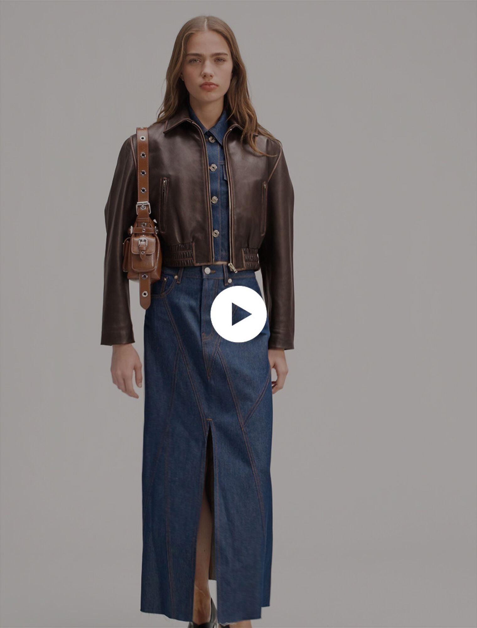 Gonna lunga in denim