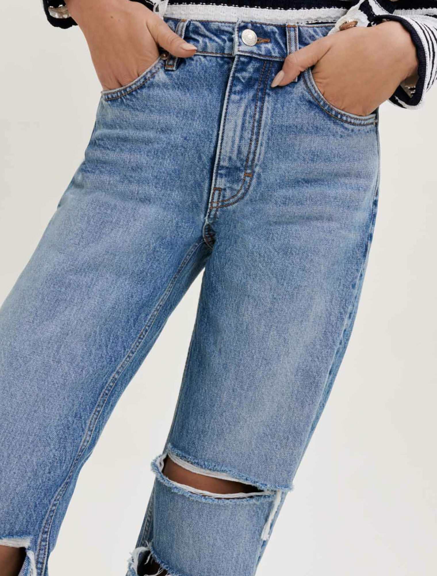 Jeans loose strappati