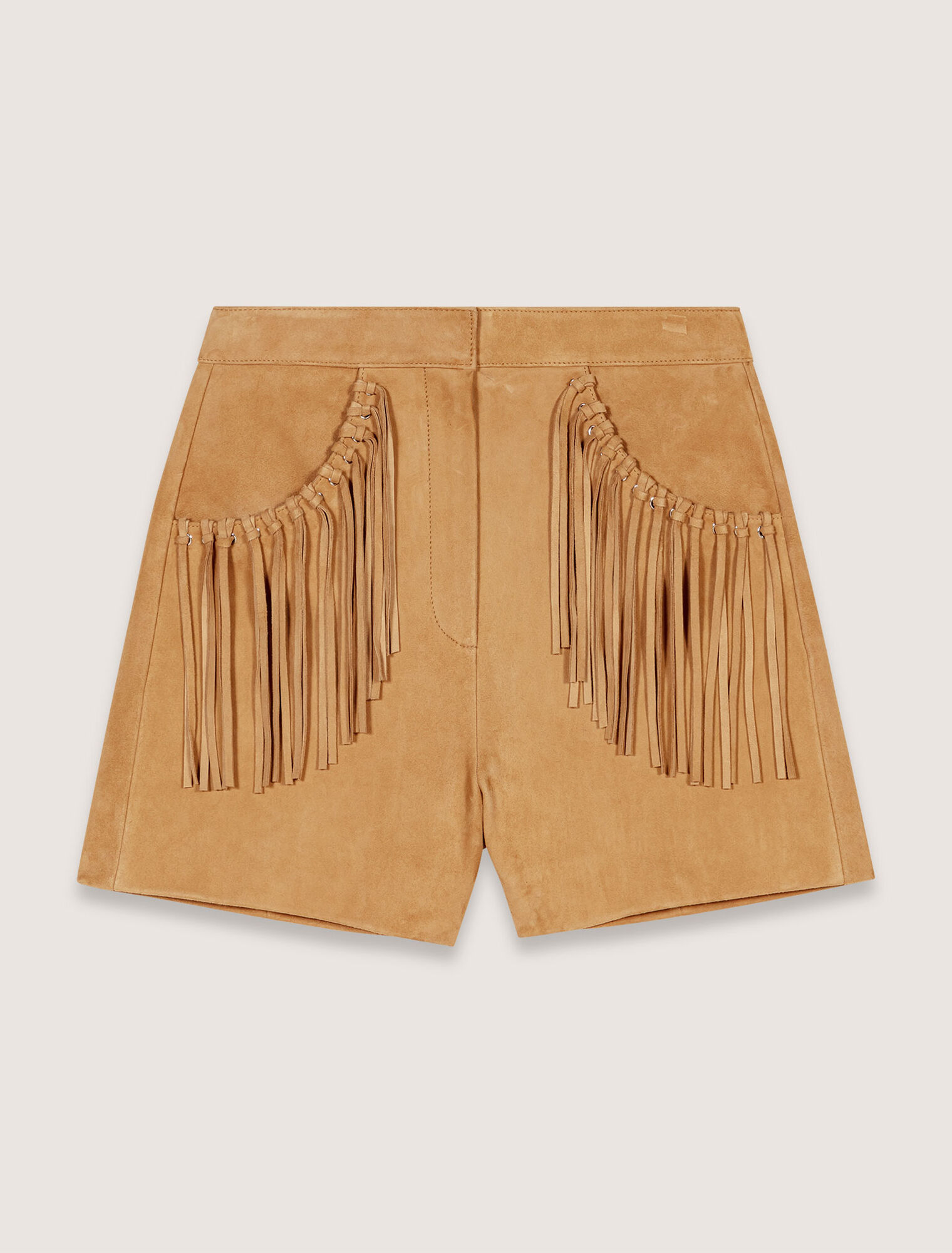 Shorts con frange in nabuk