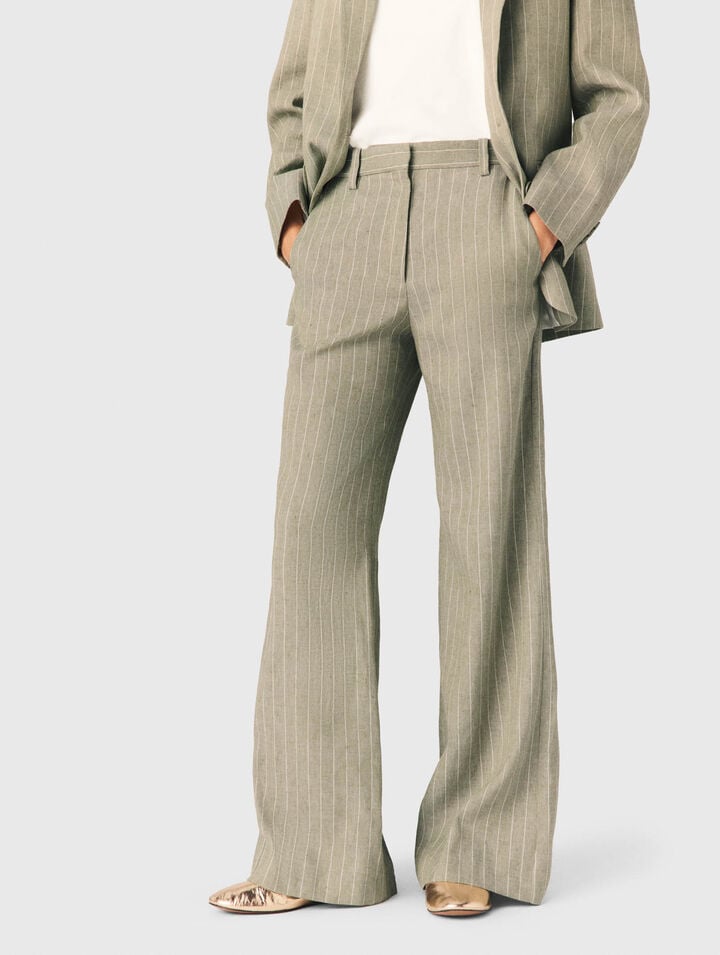Pantaloni da tailleur misto lino