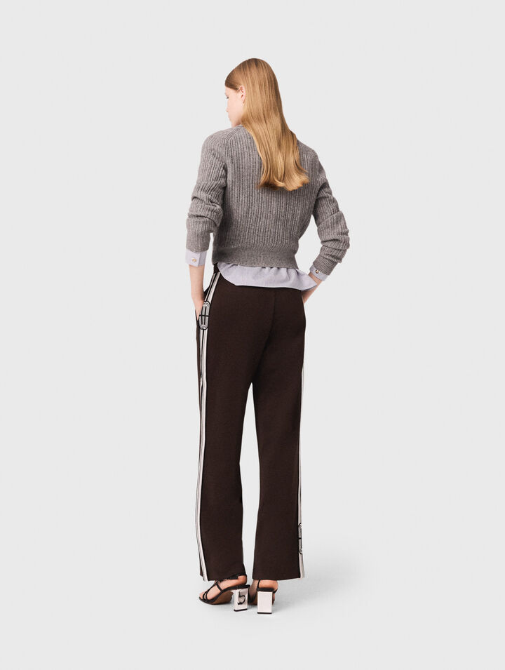 Pantaloni con bande dritte