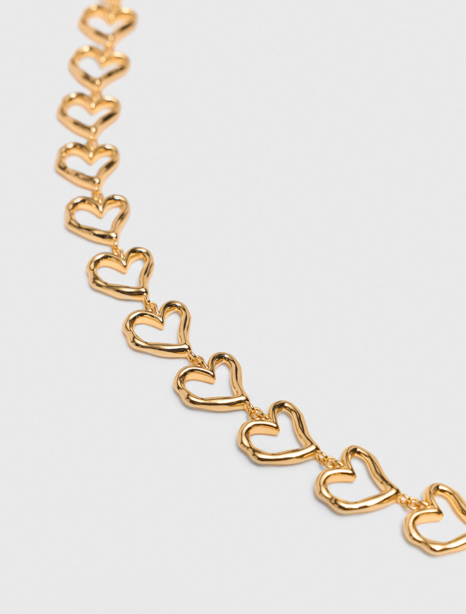 Collana cuore in ottone dorato