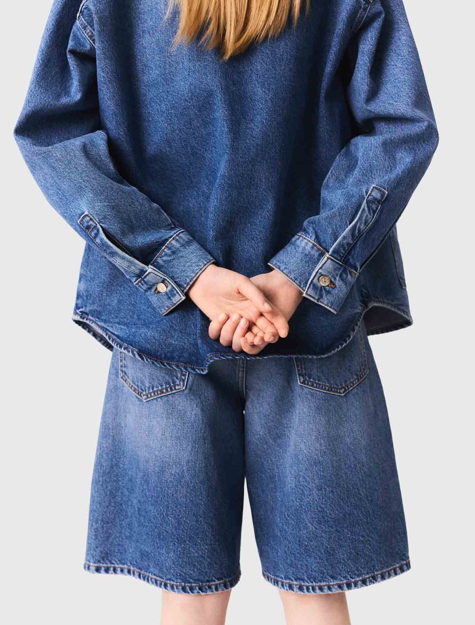 Giacca di jeans scolorita