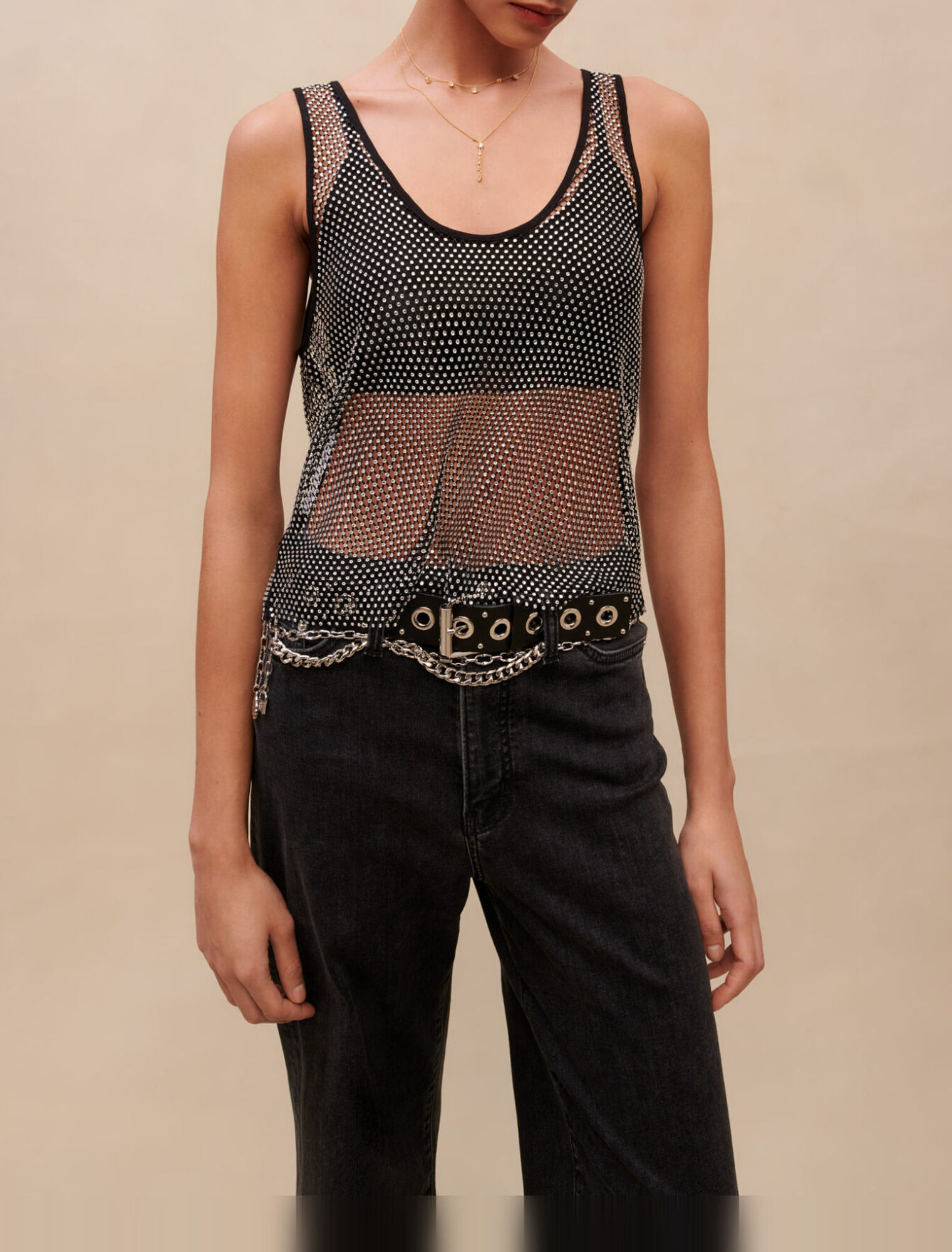 Top con strass