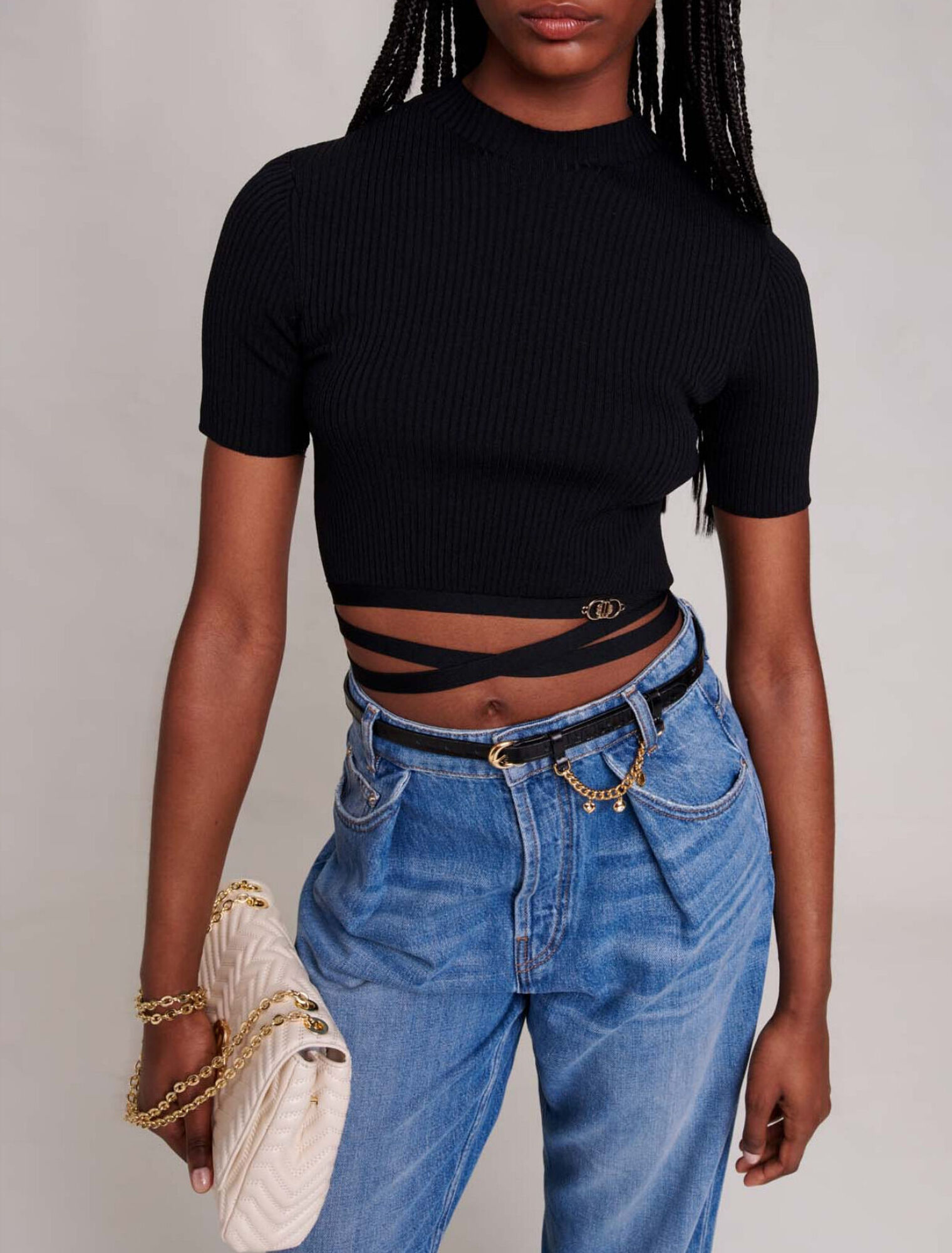 Crop top incrociato
