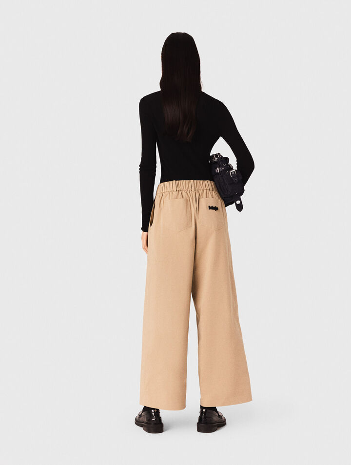Pantaloni larghi in cotone
