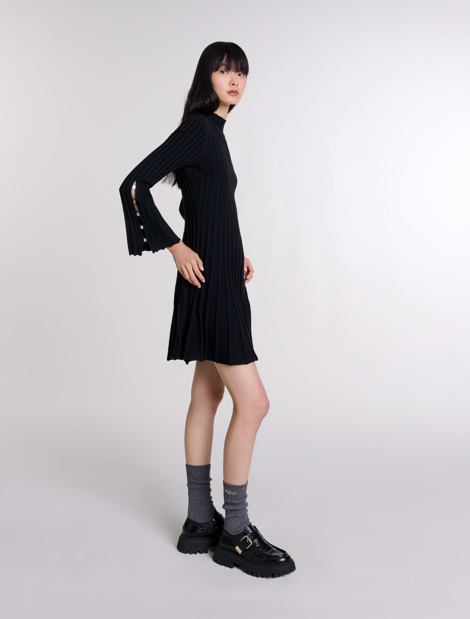 Abito corto in maglia 