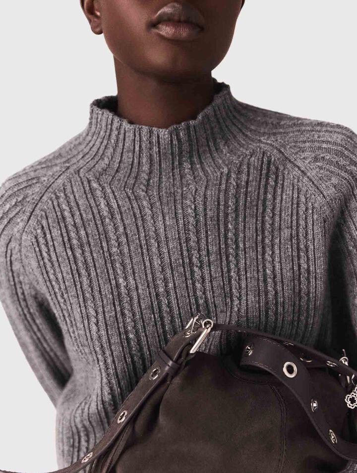Abito in maglia con pull removibile