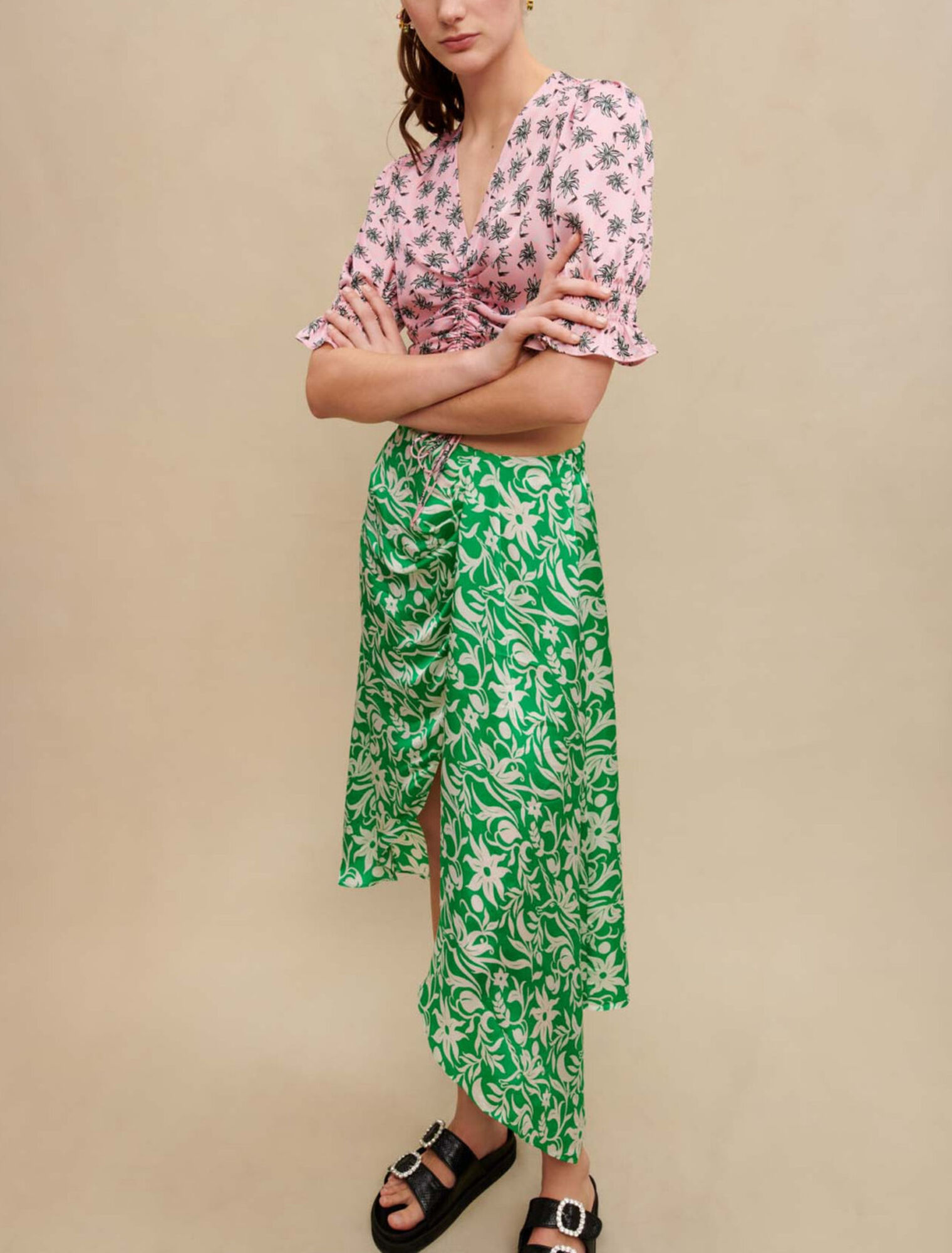 Mini gonna drappeggiata