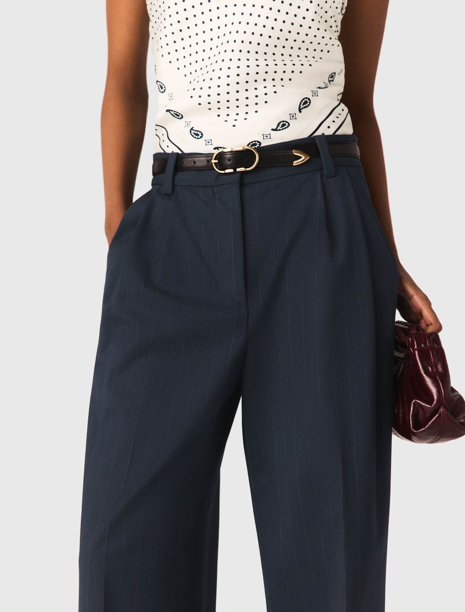 Pantaloni da tailleur a righe