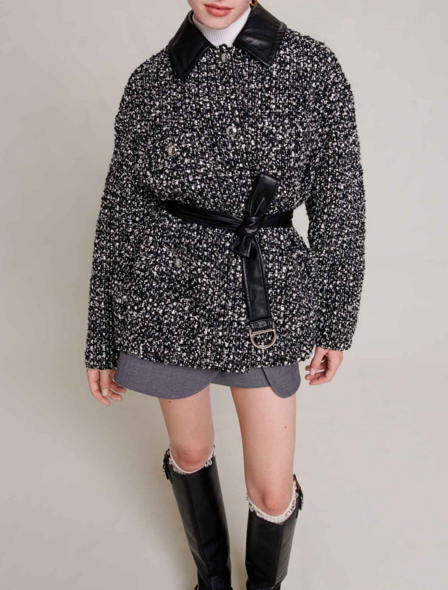 Cappotto corto in tweed