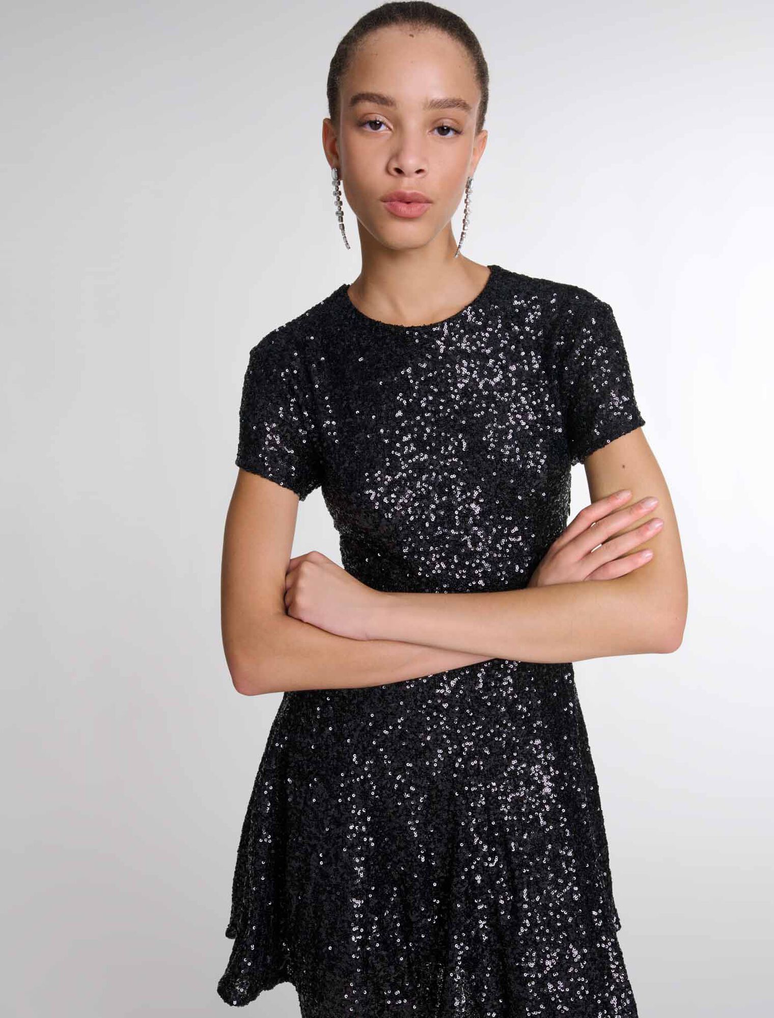 Abito corto glitterato