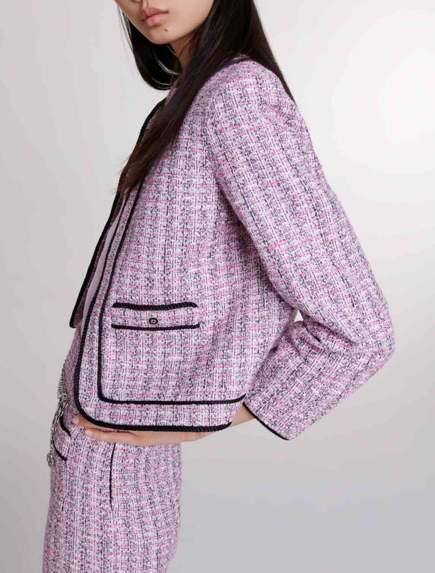 Giacca corta in tweed