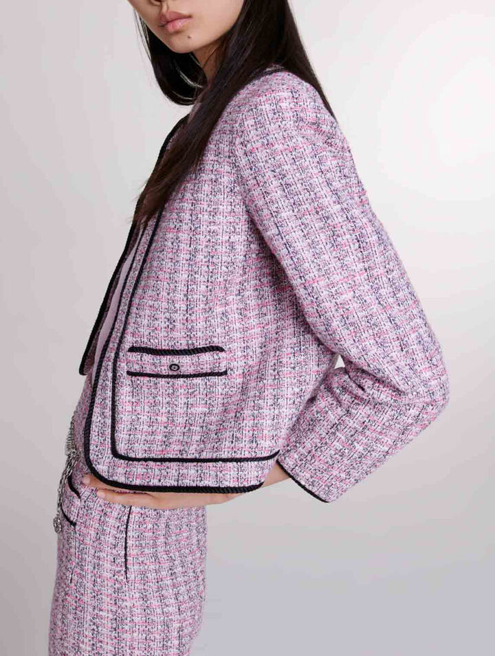Giacca corta in tweed