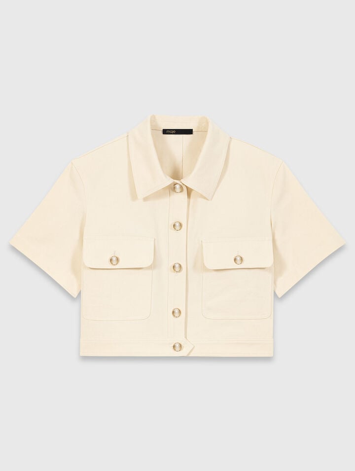 Giacca corta a maniche corte