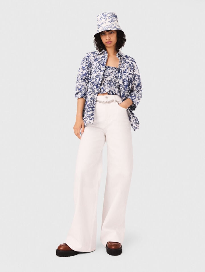 Jeans larghi a vita alta