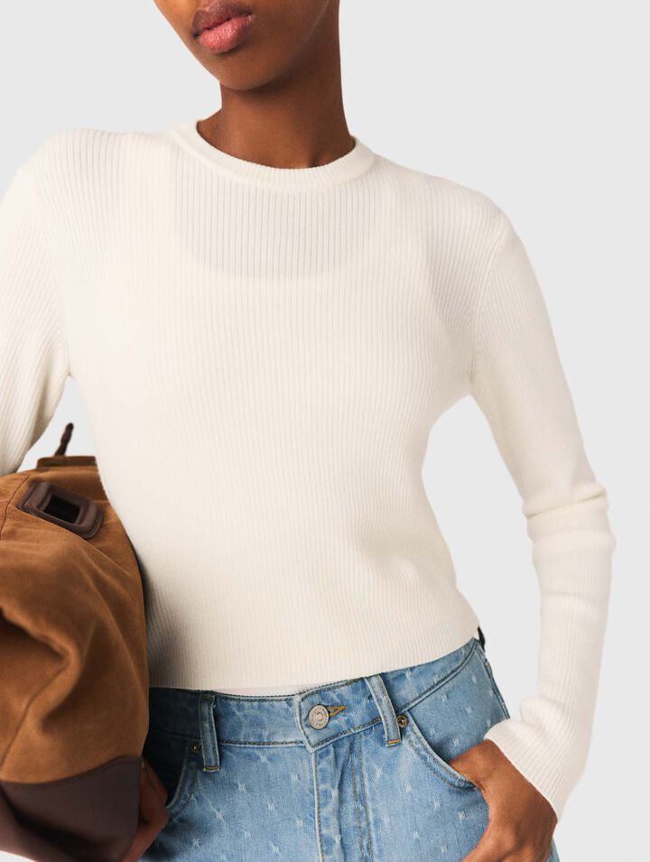 Maglione con bottoni gioiello