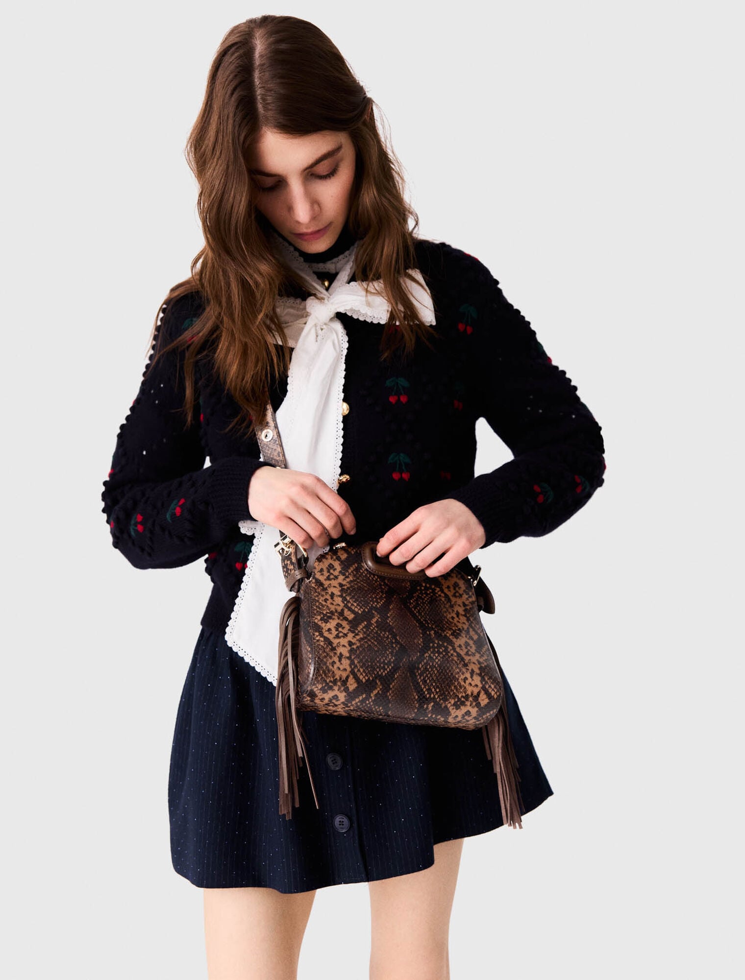 Borsa Miss M Mini in pelle goffrata