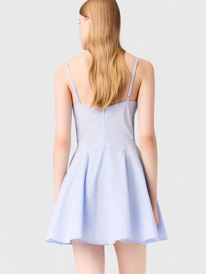 Abito babydoll corto in cotone