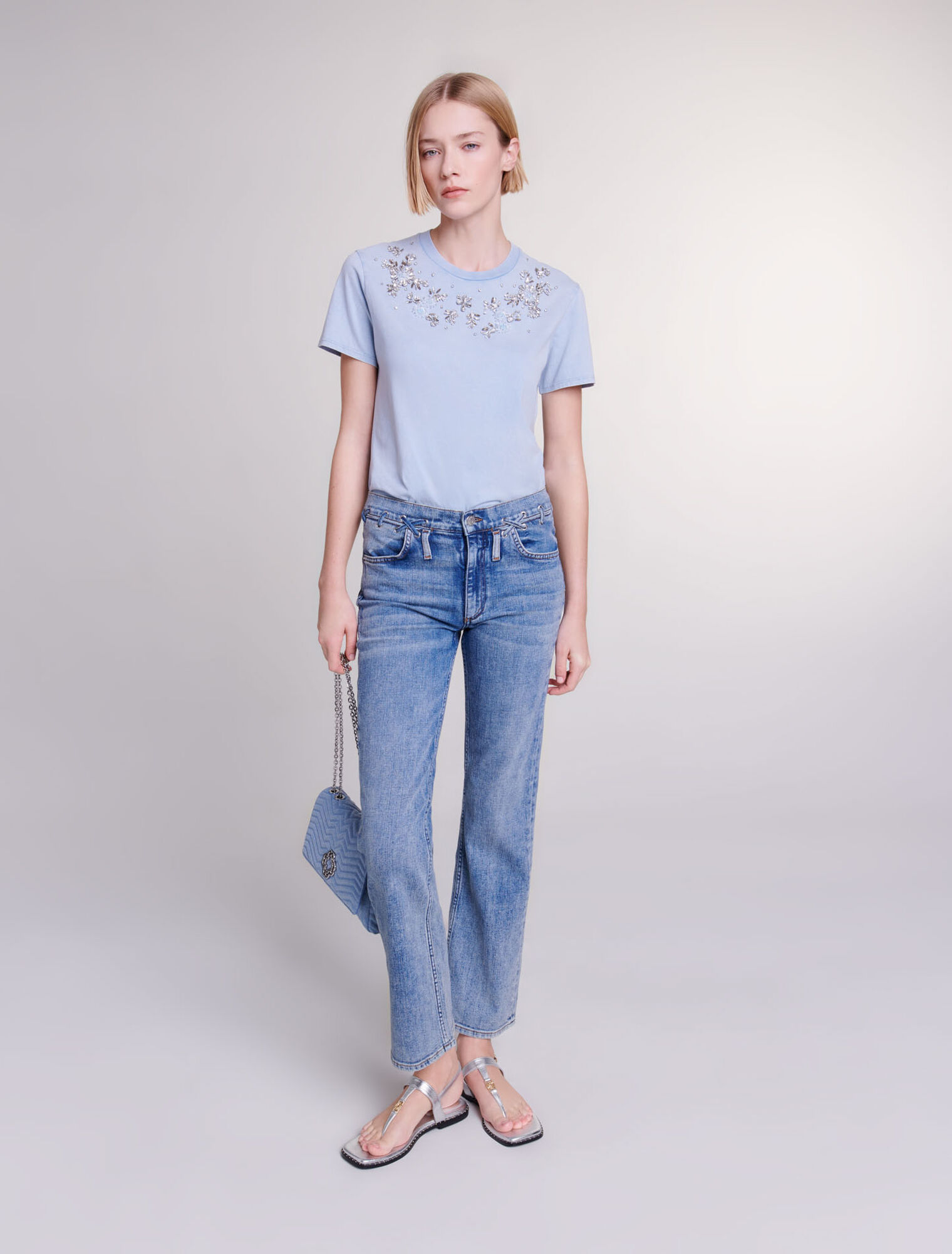 T-shirt arricchita da strass