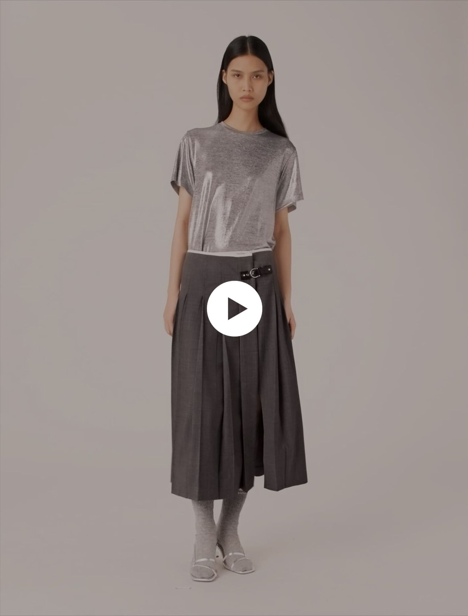 T-shirt in lamé