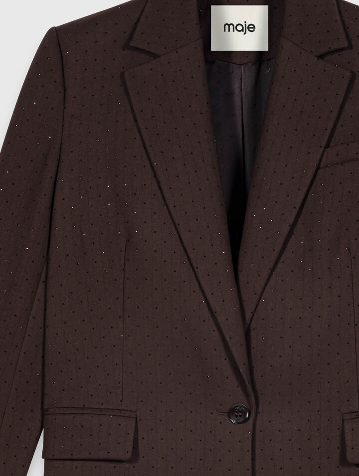 Giacca da tailleur con strass