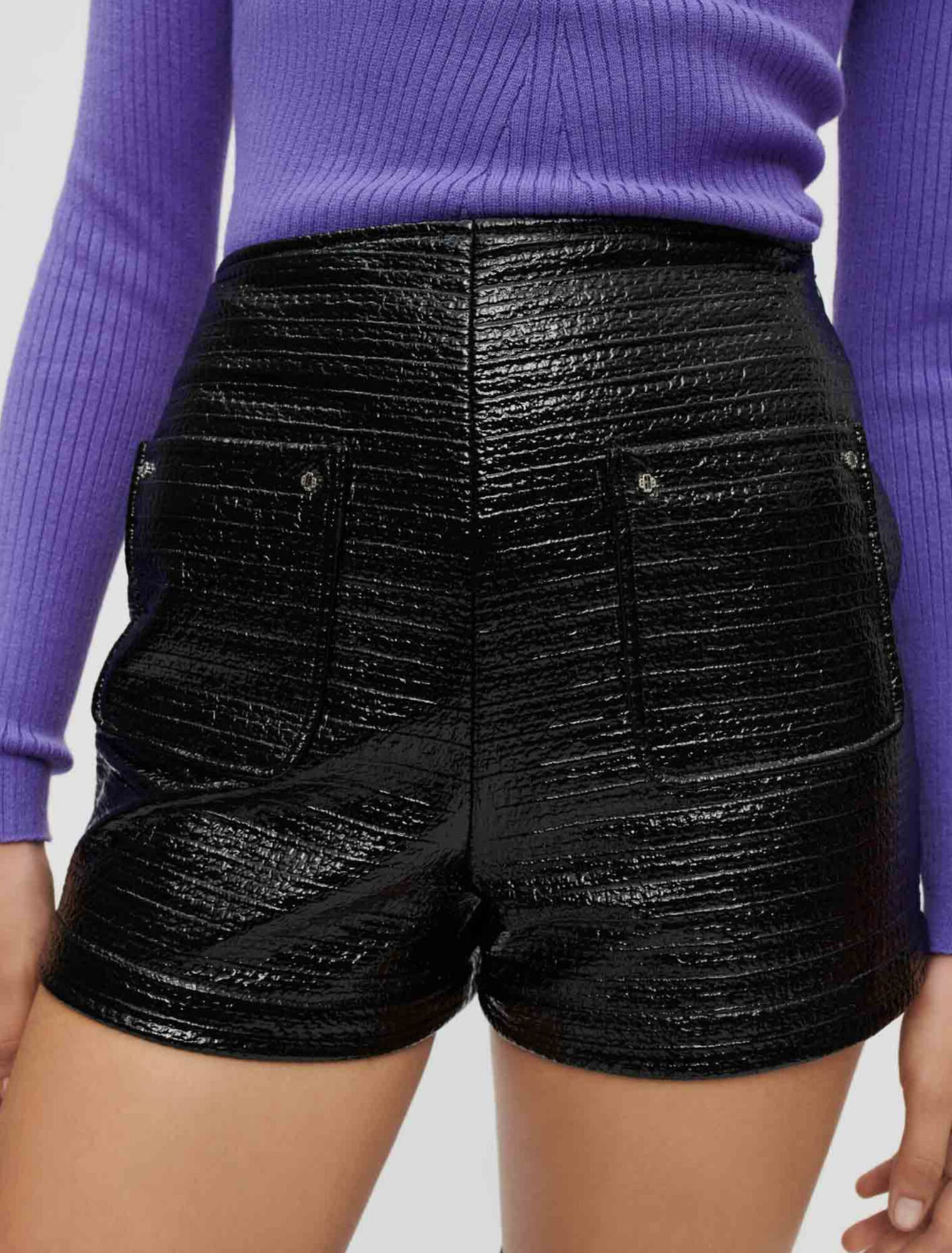 Pantaloni in vinile e tweed