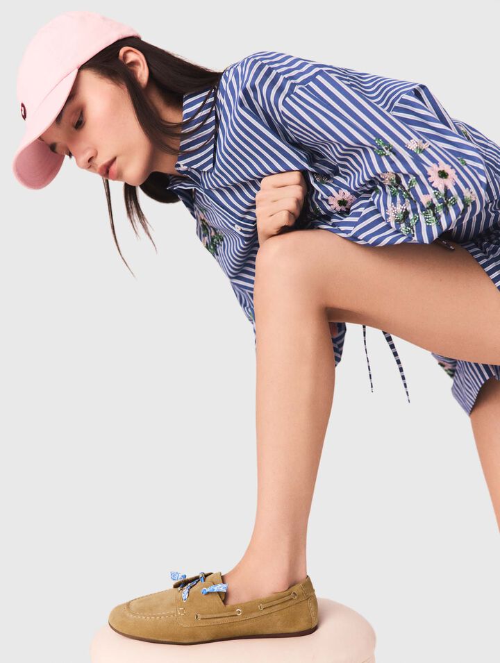 Mocassino da barca in camoscio