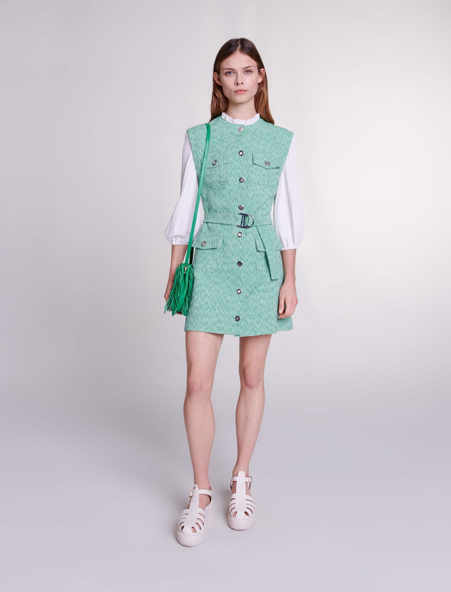 Abito bimateriale in tweed Abiti corti Maje