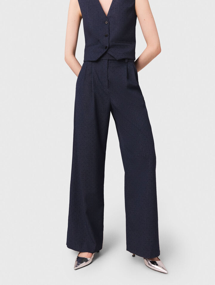 Pantaloni da tailleur con strass