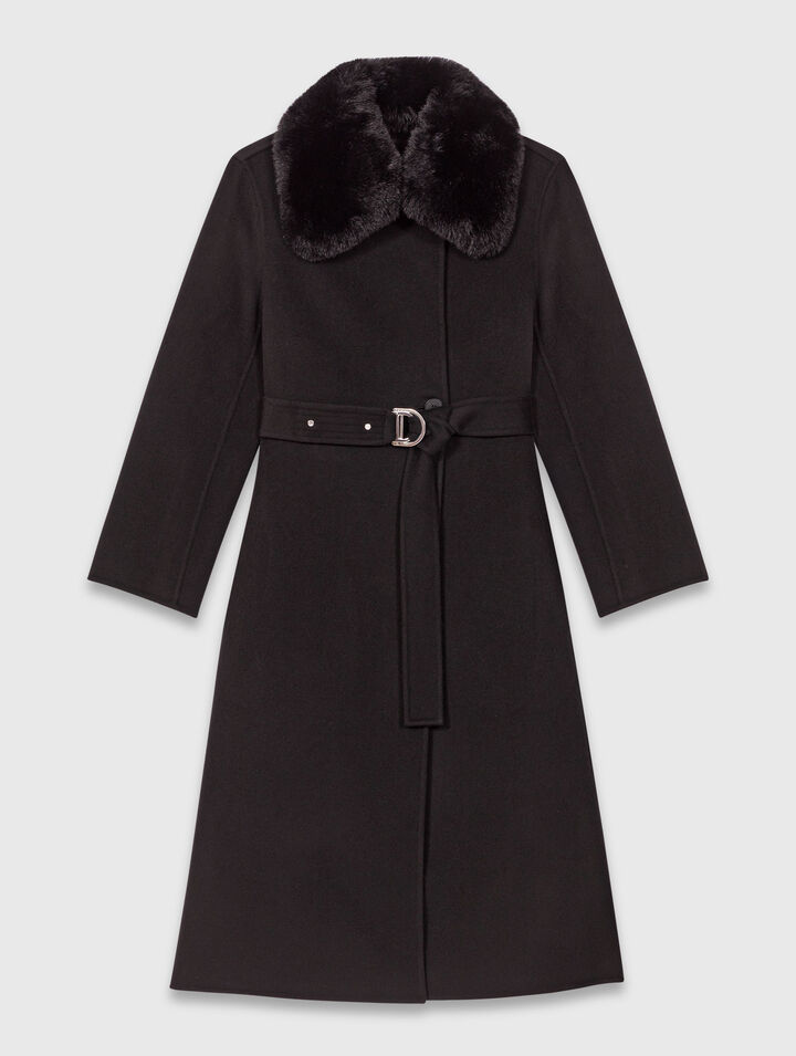 Cappotto double face collo rimovibile