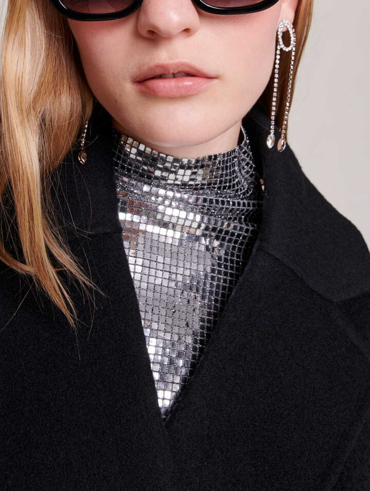 Cappotto cropped da annodare