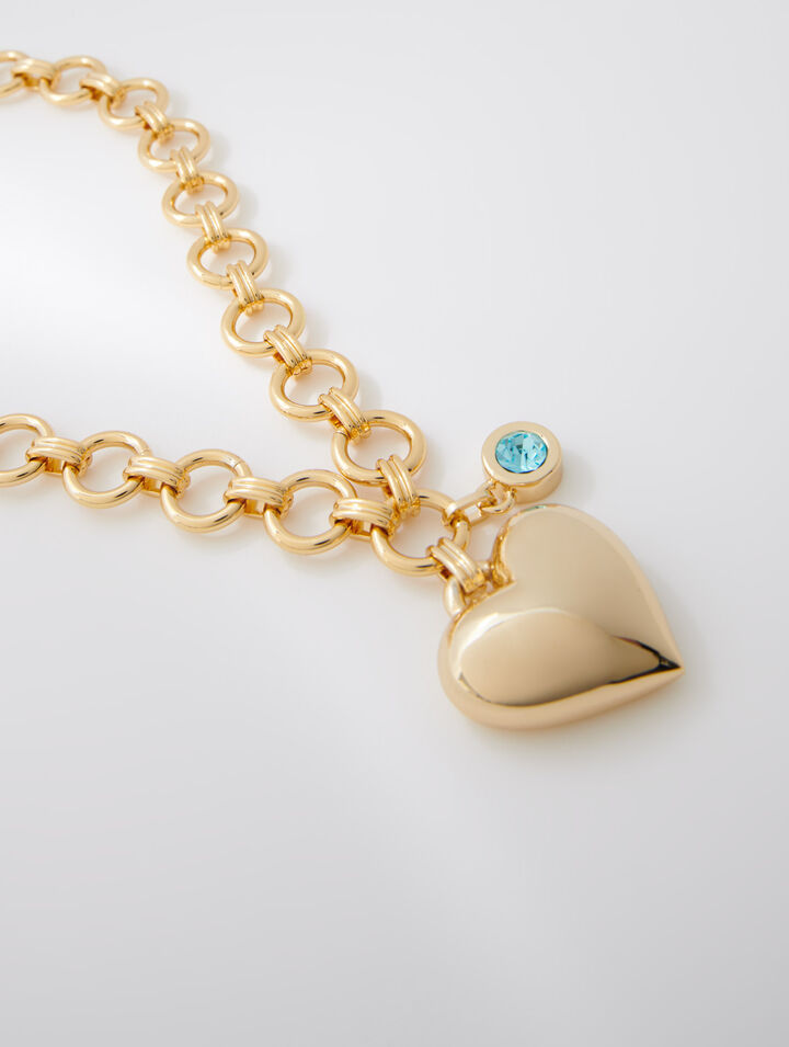 Collana con cuore dorato