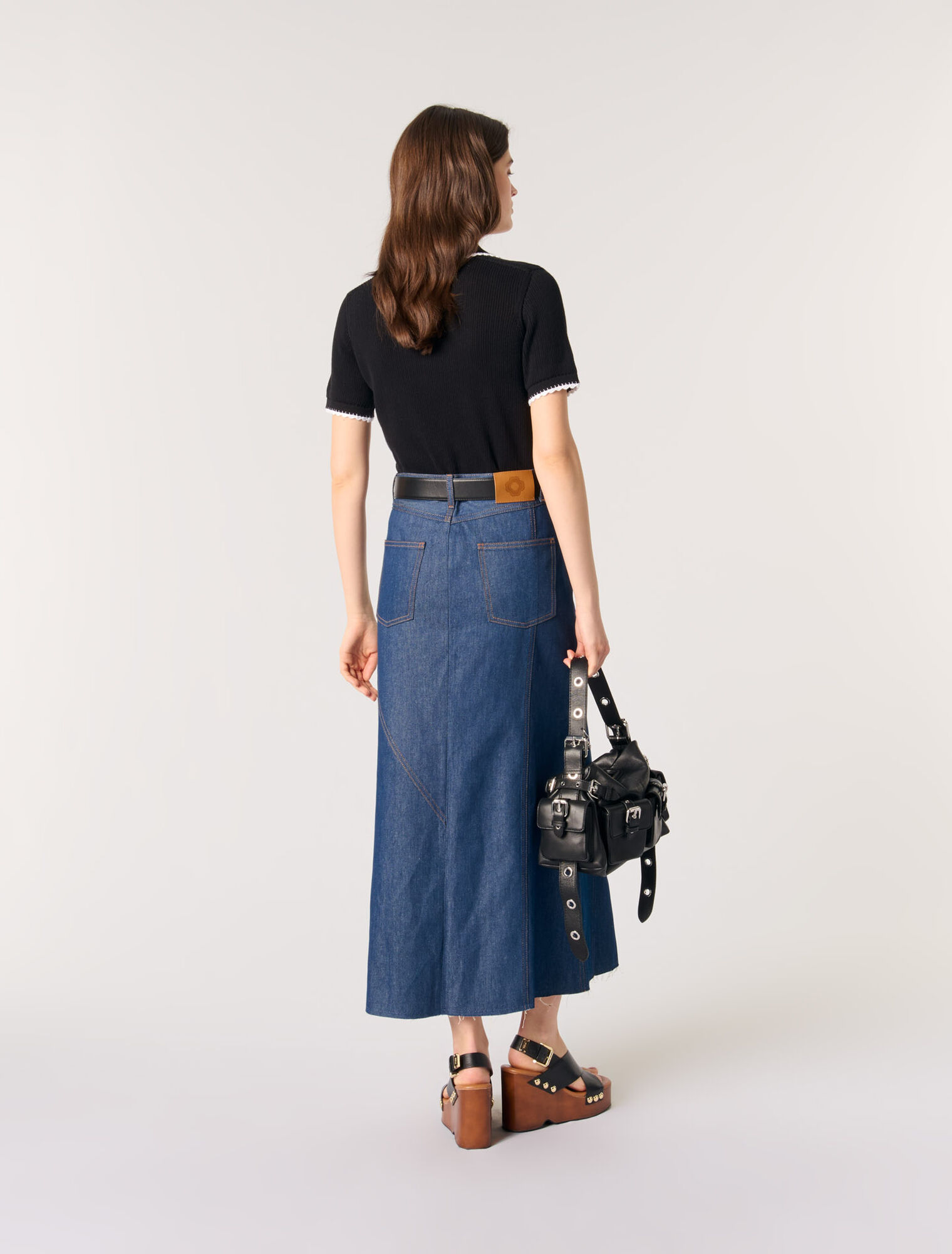 Polo in maglia pointelle
