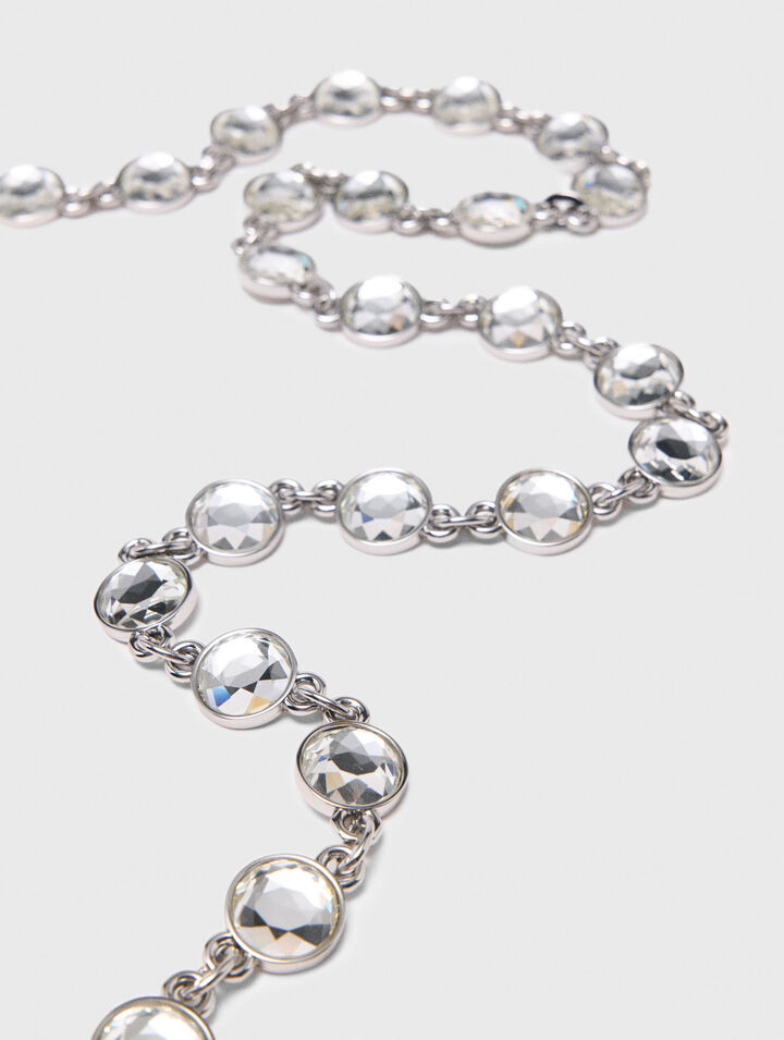 Cintura a catena con strass